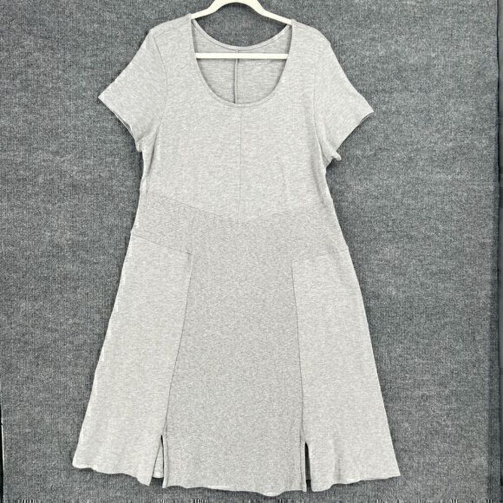 Soft Surrounding Tali Dress Womens XL Heather Gray Midi Jersey Knit A-Line NWT